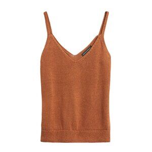 Banana Republic Heritage Linen Sweater Tank XS Rust Red
